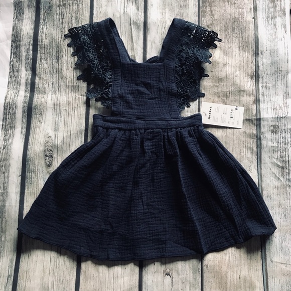 Brand New Navy Gauze Dress Size 2T - Picture 5 of 8
